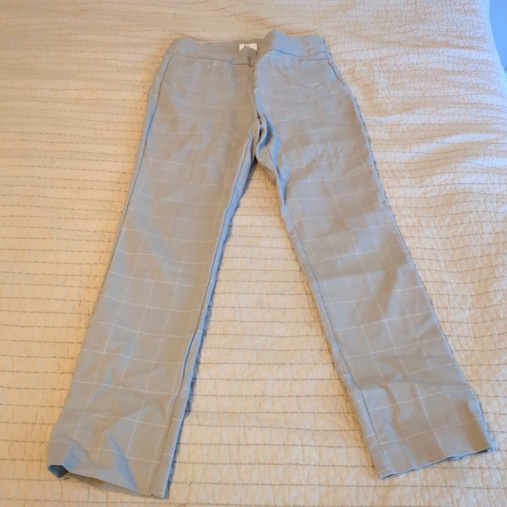 Kim Rogers Light Gray Checkered Pants
